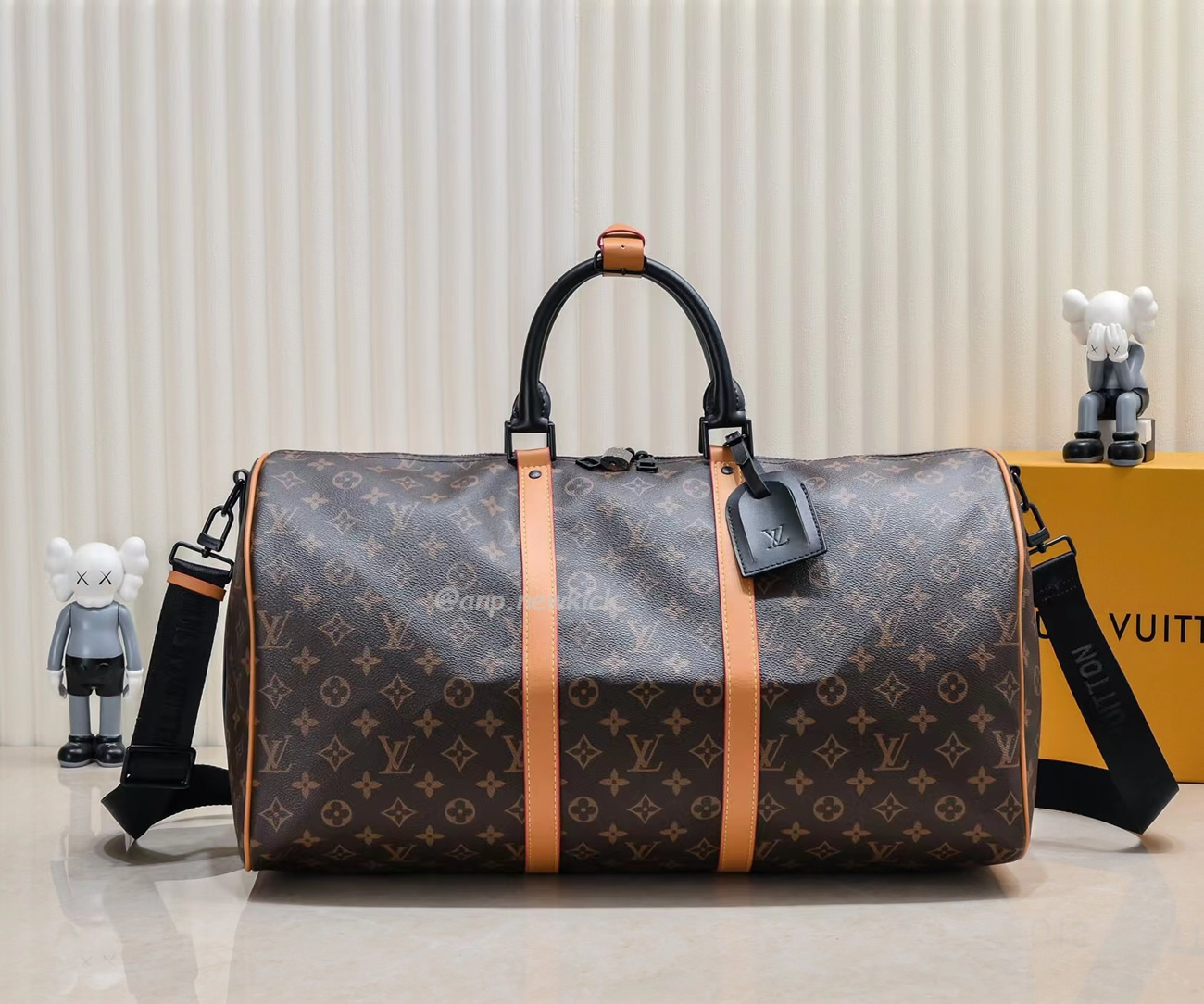 Louis Vuitton Keepall Bandouliere Monogram 50 Navy Duffel Bag (10) - newkick.vip